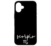 Étui de téléphone qui dit horoscope scorpion noir blanc Coque pour iPhone 16 Plus