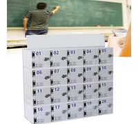 Étui de téléphone sécurisé en acrylique - Armoire de rangement à 100 compartiments pour l'école et le bureau - Présentoir essentiel pour salle de classe et espace de travail (B-30 compartiments)