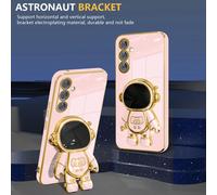 Étui de téléphone support d'astronaute compatible avec Apple 11/12/13/14/15 Pro Max, S22/S23/S24+, Pixel A04/A05/A14/A15/A24/A25/A34/A54S, OPPO Reno, Realme, VIVO, Redmi 13c+, étanche, antichoc, anti-