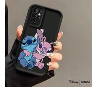 Étui de téléphone TPU Stitch et Angel Disney MINISO, étui de dessin animé de couple mignon convenant pour Samsung S26 Ultra/S26 Edge/S26 Plus/S26/S25 Ultra/S25 Plus/S25/S25FE/S25Edge/S24Ultra/S24Plus/