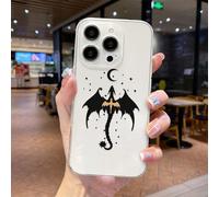 Étui de téléphone transparent antichoc peint avec un dragon coloré compatible avec iPhone 17, 17 Pro, 17 Pro Max, 16/15 XR/7/8, 15 Pro Max, 13/14 Pro Max, 11/12/14, Galaxy S24, A03s, A03 Core, A04, A1