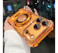 Étui de téléphone transparent de luxe avec support magnétique et anneau, compatible avec iPhone 17/6/7/8/X/XS/XR/11/12/13/14/15/16e, Galaxy S22/23/24 A04/05/06/A07/A17/A14/A15/A16/A24/A25/A34, Note 7/