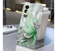 Étui de téléphone transparent perforé à motif floral, peint de manière minimaliste et à la mode, antichoc, compatible avec iPhone 17/17Pro/17ProMax, 16/11/16Pro/16Plus/16ProMax/16E/15ProMax/13/14/12/X