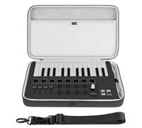 Étui de transport à main pour contrôleur de clavier MIDI USB Geekria, compatible avec Arturia MiniLab 3 / MiniLab MkII 25 Slim-Key, sac de voyage rigide (gris foncé)