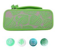 Etui de Transport Animal Crossing pour Nintendo Switch/OLED FONGWAN avec 4pcs Etui Casquette Joy-con