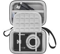 Étui de Transport Caméra pour Appareil Photo Kodak PIXPRO FZ55/FZ45/FZ53/FZ43 16MP Digital Camera,Video Vlogging Camera Trave Bag,Sac en Filet pour Batteries,Noir+Gris