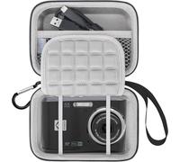 Étui de Transport Caméra pour Appareil Photo Kodak PIXPRO FZ55/FZ45/FZ53/FZ43 16MP Digital Camera,Video Vlogging Camera Trave Bag,Sac en Filet pour Batteries,Noir+Gris