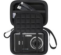 Étui de Transport Caméra pour Kodak PIXPRO FZ45 FZ55 FZ53 FZ43 16MP Digital Camera,EVA Sac de Rangement pour Caméra de Protection,Poche en Maille Adaptée Batteries,Câble USB,Carte SD,Noir