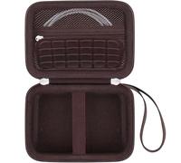 Etui de transport Canboc pour KODAK PIXPRO C1 Caméra numérique zoom/Canon PowerShot ELPH 360/ IXY 650/ Sony DSCW830 Caméra numérique, câble de poche mesh, adaptateur, carte SD, marron (étui seulement)