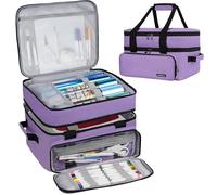 Étui de transport compatible avec Cricut EasyPress 2/Cricut EasyPress3 (22,9 x 22,9 cm, 25,4 x 25,4 cm, 30,5 x 25,4 cm), sac de rangement double couche pour machine à presser à chaud Htvron (25,4 x