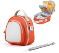 Étui de transport compatible avec Yoto Mini (édition 2024) et accessoires, sac de rangement portable pour voyage et rangement à la maison (orange)