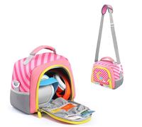 Étui de transport compatible avec Yoto Player (3e génération), sac de rangement à double ouverture pour lecteur de musique audio pour enfants, casque et cartes audio (rose)