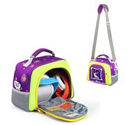Étui de transport compatible avec Yoto Player (3e génération), sac de rangement à double ouverture pour lecteur de musique audio pour enfants, casque et cartes audio (violet)
