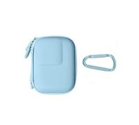 Étui de transport de protection pour DJI Osmo Action 6, mini sac de rangement portable avec design étanche, coque rigide antichoc avec doublure en peluche pour accessoires d'appareil photo, bleu
