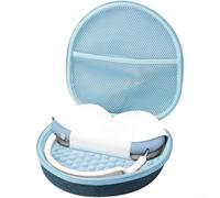 Étui de transport de protection pour écouteurs AirPods Max - Pochette de voyage rigide avec intérieur en velours doux et fermeture éclair 22 cm (bleu)