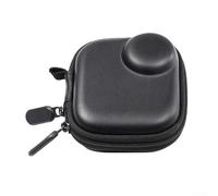 Étui de transport de voyage avec cache d'objectif pour caméras d'action compatible avec DJI, iOsmo, et pour Nano, fabriqué en cuir PU et coque rigide en EVA (version simple, noir)