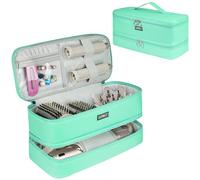 Étui de transport de voyage compatible avec Shark Flexstyle/FlexFusion/sèche-cheveux, sac de rangement double couche pour outils chauffants Dyson Airwrap/sèche-cheveux Supersonic et accessoires, vert