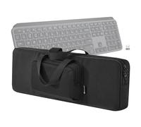 Étui de transport de voyage pour clavier sans fil Logitech MX Keys S/MX Keys, sac de rangement avec poignée et poches latérales pour ranger les câbles de données de la souris et les accessoires de