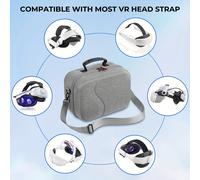 Étui de transport DEVASO pour Meta Quest 3, compatible avec le bandeau Elite d'origine Meta, les manettes Touch et les accessoires, étui de