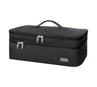 Étui de transport double couche - Sac de rangement pour toutes les marques de brosses à air chaud | Fer à friser et autres outils chauds, grande capacité avec coussinet résistant à la chaleur, facile