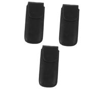 Étui de transport for harmonica, étui en similicuir, boîte rangement, housse protection portable adaptée aux performances extérieur(Blackx3pcs,12.5X5.6X1CMx3pcs)