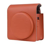 Étui de transport instantané en cuir PU avec bandoulière compatible Fuji Square SQ1, Orange., Portable