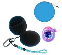 Étui de transport portable pour Tamagotchi Paradise - En polyuréthane rigide - Résistant à la poussière et aux chocs - Avec dragonne - Bleu
