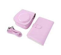 Étui de Transport pour Appareil Photo instantané, adapté au Mini 13, en Cuir PU de qualité Supérieure, avec Bandoulière Réglable et Album Photo 108, pour Un Usage Quotidien (Pink)