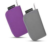 Étui de Transport pour Carte mémoire - Adapté pour Cartes SD et SDHC - 8 Pages et 22 logements - Chiffon de Nettoyage en Micro-Fibre ECO-FUSED Inclus