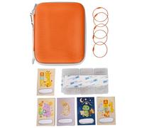 Étui de transport pour carte Yoto - 80 fentes coudées avec dragonne, classeur de voyage rigide avec 24 étiquettes inscriptibles et 5 anneaux de suspension pour cartes audio sans écran