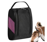 Étui de transport pour chaussures de golf avec fermeture éclair et ventilation, respirant, pour chaussettes, t-shirts, gants, CE, rose, Consulte la descripción, Voir description