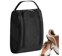 Étui de transport pour chaussures de golf - Sacs de transport pour chaussures de sport et de voyage avec ventilation - Pochettes de voyage imperméables avec fermeture éclair en maille respirante, Noir
