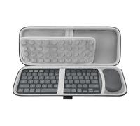Étui de Transport pour Clavier Geekria, Compatible avec Logitech Keys-to-GO 2 et la Housse Combo Souris M350s, Sac de Voyage Rigide de Protection (Gris foncé)