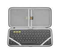 Étui de Transport pour Clavier Geekria, Housse de Voyage protectrice à Coque Rigide pour Petit Clavier Compact, Compatible avec Logitech Pebble Keys 2 K380s/ K380 (Gris foncé)