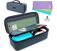 Étui de transport pour Cricut Joy et Cricut Easy Press Mini avec tapis de découpe, 3 tapis, tapis de découpe pour machine à écrire Cricut Joy 11,4 x 30,5 cm, sac de rangement portable pour stylos et
