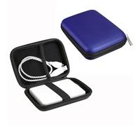 Étui de transport pour disque dur externe 2,5", étui de protection portable en EVA résistant aux chocs pour disque dur externe Western Digital WD Elements, etc. (bleu)