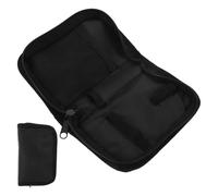 Étui de Transport pour Glucomètre, Pochette Portable, Organisateur Noir | Compartiments Internes, Sangles Élastiques et Rangement en Maille, Fermeture Lisse, pour Mesure Glycémie et Appareil