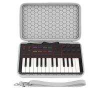 Étui de Transport pour Interface Audio Geekria, Compatible avec Akai Professional MPK Mini IV, Coque Rigide EVA pour Voyage (Gris Clair)