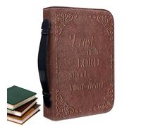 Étui de transport pour la Bible - Étui de transport en cuir synthétique pour livres d'église | Sac de transport pour livres religieux chrétiens avec poignée, sac de transport pour l'église et l'étude