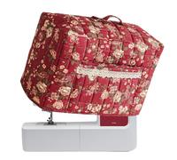 Étui de transport pour machine à coudre | Sac de protection contre la poussière, avec poignée et poche, pour voyage, buanderie, projet de tissu pour adultes, amateurs d'artisanat professionnel, Rouge