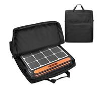 Étui de transport pour panneau solaire, sac de panneau solaire,Case de stockage de panneaux solaires à double couche | Organisateur rembourré imperméable avec plusieurs poches et bandoulière pour le c