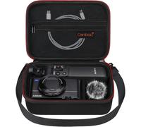 étui de Transport pour Sony ZV-1F/ZV-1/ZV-1II Vlog numérique et Vlogger Kit d'accessoires trépied,Sac de Rangement de Voyage avec Sangle,câble de Poche en Maille,Noir
