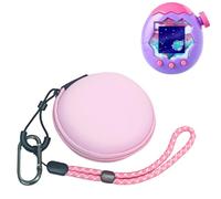 Étui de Transport pour Tamagotchi Paradise, Mini Sac de Rangement, Organiseur Portable, Housse de Protection en PU Antichoc avec Dragonne (Rose)
