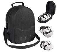 Étui de transport rigide de grande taille pour Oculus/Meta Quest 3 - Compatible avec casque VR officiel avec sangle Elite et accessoires Quest 3 VR - Étanche et sans peluches - Noir