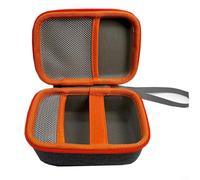 Étui de transport rigide en EVA compatible avec Yoto pour mini lecteur audio, sac de rangement pour haut-parleur portable pour appareil, chargeur et 36 emplacements pour cartes, gris et orange