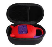Étui de transport rigide en EVA + étui en silicone pour JBL Clip 5, étui en silicone avec sac de rangement pour haut-parleur JBL Clip 5 Speaker (organiseur noir + étui en silicone rouge)