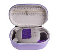 Étui de Transport Rigide en EVA+Housse en Silicone pour JBL Clip 5 Housse de Protection Antichoc+Sac de Rangement pour Haut-Parleur pour JBL Clip 5 (Organisateur Violet+Gris Protecteur)