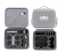 Étui de transport rigide pour DJI Neo 2, sac de rangement portable avec bandoulière pour Neo2 Motion Fly More Combo, RC-N3, concentrateur de charge de batterie et accessoires, Gris avec motifs, Étui