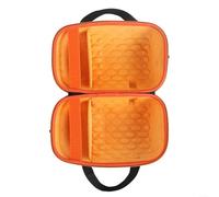 Étui de transport rigide pour haut-parleur Kardon - Sac de rangement résistant aux chocs avec compartiment pour accessoires, pochette de voyage pour l'extérieur - 29 x 20 x 17 cm - Noir (orange)