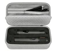 Étui de transport rigide pour JBL PartyBox sans fil avec deux micros - Boîte de rangement de voyage portable avec poignée de transport pour accessoires de microphone sans fil PartyBox (gris)